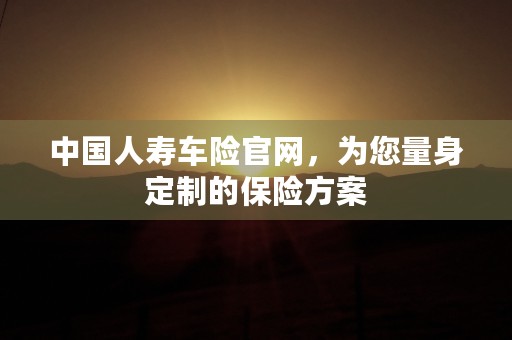 中国人寿车险官网，为您量身定制的保险方案